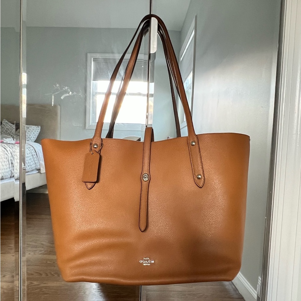 Coach Tan Leather Tote Bag